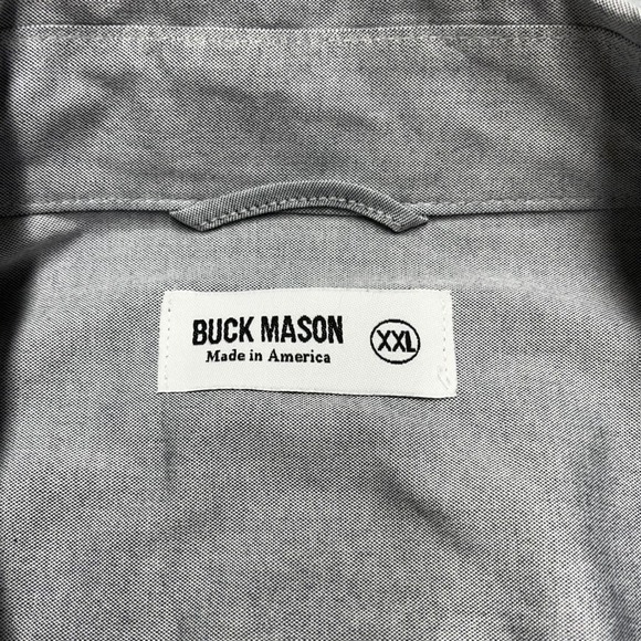 Buck‎ Mason Men Long Sleeve Shirt Oxford Twill Chambray Button Field Pocket XXL - Picture 2 of 10